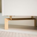 Ver imagem 3 de Painel Tv até 75" Sala Rack Bancada 239cm Alvaro Led Tauari/off White L04 - D'Rossi