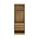 Ver imagem 2 de Guarda Roupa Modulado 2 Portas 3 Gavetas Mdf Cumaru Fendi
