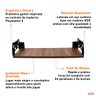 Prateleira Decorativa Gamer Controle Playstation em MDF 20x60cm - Wp Connect - Amadeirado - 5
