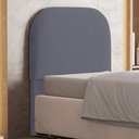 Ver imagem 2 de Cabeceira Cama Box 100cm Orgânica Lanna W01 Suede Cinza - Lyam Decor