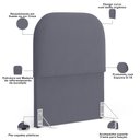 Ver imagem 4 de Cabeceira Cama Box 100cm Orgânica Lanna W01 Suede Cinza - Lyam Decor