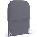 Ver imagem 1 de Cabeceira Cama Box 100cm Orgânica Lanna W01 Suede Cinza - Lyam Decor