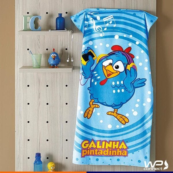 Toalha de Banho Infantil Velour Galinha Pintadinha 130x70 - Wp - 2