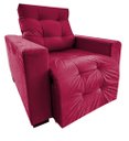 Ver imagem 3 de Poltrona Amamentação Retratil E Reclinavel Sala Quarto Mamae Sofia Vermelho