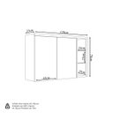 Ver imagem 3 de Armário Aéreo Nicho Decorativo 2 Portas Prateleira em Vidro MDF Spot Led Jequitibá/Gris Fosco G77 - 