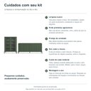 Ver imagem 4 de Kit Cristaleira com Buffet Bend Frisado Principal Incolar Musgo Metal Preto
