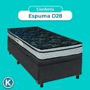 Ver imagem 4 de Conjunto Cama Box Bau Blindado Solteiro + Colchão D28 Conforto Paropas