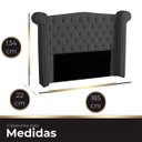 Ver imagem 4 de Cabeceira Casal Queen Size Estofada para Cama Box Ayla Veludo Cinza Escuro