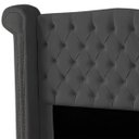 Ver imagem 3 de Cabeceira Casal Queen Size Estofada para Cama Box Ayla Veludo Cinza Escuro