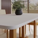 Ver imagem 7 de Conjunto Sala de Jantar 6 Cadeiras Tampo 170cm Oval sem Vidro Filadélfia Natural Cerejeira/Palha