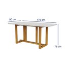Ver imagem 5 de Conjunto Sala de Jantar 6 Cadeiras Tampo 170cm Oval sem Vidro Filadélfia Natural Cerejeira/Palha