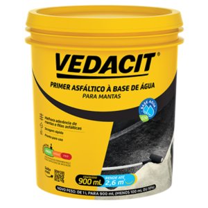 Primer Eco Vedacit 900mL Base Água P/ Manta Adesiva Asfaltic