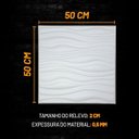 Ver imagem 2 de Kit 10 Placas 3d 50x50cm Revestimento Teto e Parede 2,5m²