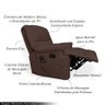 Poltrona do Papai Argo Retrátil Sala de Cinema com Massagem Pu G31 Marrom Chocolate - 6