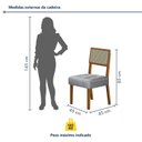 Ver imagem 2 de Kit de 6 Cadeiras para Sala de Jantar Pés em Madeira Maciça Liz Cinza/Cinamomo/Linho Prata