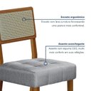 Ver imagem 5 de Kit de 6 Cadeiras para Sala de Jantar Pés em Madeira Maciça Liz Cinza/Cinamomo/Linho Prata
