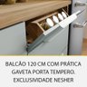 Cozinha Modulada 5 Peças 7 Portas 6 Gavetas Ripado Marquesa 100 Mdf - 5