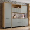Ver imagem 1 de Cozinha Modulada 5 Peças 7 Portas 6 Gavetas Ripado Marquesa 100 Mdf