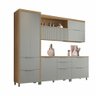 Cozinha Modulada 5 Peças 7 Portas 6 Gavetas Ripado Marquesa 100 Mdf - 6