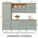 Ver imagem 7 de Cozinha Modulada 5 Peças 7 Portas 6 Gavetas Ripado Marquesa 100 Mdf
