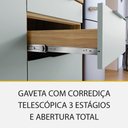 Ver imagem 4 de Cozinha Modulada 5 Peças 7 Portas 6 Gavetas Ripado Marquesa 100 Mdf