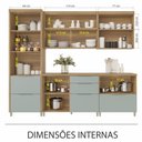 Ver mais imagens de Cozinha Modulada 5 Peças 7 Portas 6 Gavetas Ripado Marquesa 100 Mdf
