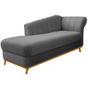 Ver imagem 6 de Kit Diva Recamier Vanessa 185cm Lado Esquerdo e 01 Poltrona Laura Suede Doce Sonho Móveis Cinza