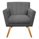 Ver imagem 7 de Kit Diva Recamier Vanessa 185cm Lado Esquerdo e 01 Poltrona Laura Suede Doce Sonho Móveis Cinza