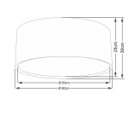 Ver imagem 2 de Plafon para Quarto Cilíndrico Sq-3038 Cúpula Cor Branco