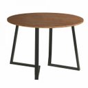 Ver imagem 1 de Mesa de Jantar Estilo Industrial Redonda 110cm 4 Lugares