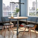 Ver imagem 2 de Mesa de Jantar Estilo Industrial Redonda 110cm 4 Lugares