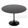 Mesa de Jantar Saarinen Redonda 4 a 6 Lugares 100cm Preto Laca - 1