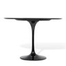 Mesa de Jantar Saarinen Redonda 4 a 6 Lugares 100cm Preto Laca - 4