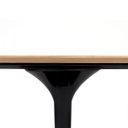 Ver imagem 3 de Mesa de Jantar Saarinen Tulipa Oval 4 A 6 Lugares 140x90cm Preto/Madeira Feijó