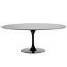 Mesa de Jantar Saarinen Tulipa Oval 4 A 6 Lugares 140x90cm Preto Laca - 1