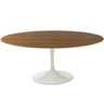 Mesa de Jantar Saarinen Tulipa Oval 4 A 6 Lugares 160x90cm Branco/Madeira Feijó - 1