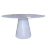 Mesa de Jantar Cone Oval 140x90 - Branco Laca 4 A 6 Lugares - 1