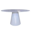 Ver imagem 1 de Mesa de Jantar Cone Oval 140x90 - Branco Laca 4 A 6 Lugares