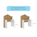 Ver imagem 7 de Mesa Infantil Casinha C/ Banco E Estante Infantil Casinha Branco/Nature