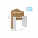 Ver imagem 6 de Mesa Infantil Casinha C/ Banco E Estante Infantil Casinha Branco/Nature