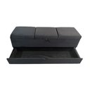 Ver imagem 1 de RECAMIER PUFF BAÚ SAPATEIRA COM GAVETA 1,58 CM PARA CAMA BOX QUEEN SIZE - PRETO VELUDO