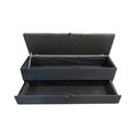 Ver imagem 3 de RECAMIER PUFF BAÚ SAPATEIRA COM GAVETA 1,58 CM PARA CAMA BOX QUEEN SIZE - PRETO VELUDO