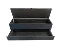Ver imagem 3 de RECAMIER PUFF BAÚ SAPATEIRA COM GAVETA 1,58 CM PARA CAMA BOX QUEEN SIZE - PRETO VELUDO