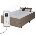 Ver imagem 1 de Cama Box Casal + Colchão com Massageador Espuma D33 Função Ortopédica 138x188cm Bege