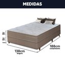 Ver imagem 3 de Cama Box Casal + Colchão com Massageador Espuma D33 Função Ortopédica 138x188cm Bege