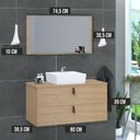 Ver imagem 3 de Conjunto Gabinete de Banheiro Berlim 80 Cm