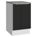 Ver imagem 1 de Balcão de Cozinha 50 Cm 1 Porta Branco/preto Lux Madesa Branco/preto
