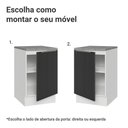 Ver imagem 4 de Balcão de Cozinha 50 Cm 1 Porta Branco/preto Lux Madesa Branco/preto