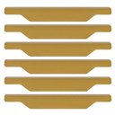 Ver imagem 1 de Kit 6 Puxadores Dourados Sobrepor 15cm Aço Carbono Organize Masutti Móveis Cozinha Banheiro