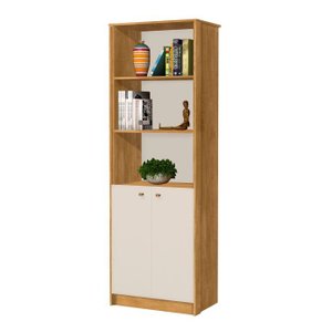 Estante Multiuso 3 Nichos E 2 Portas Office:Nature/Off White